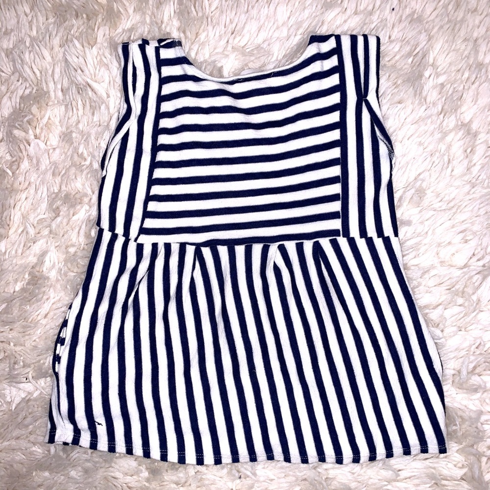 Impeccable Pig Navy and White Striped Blouse